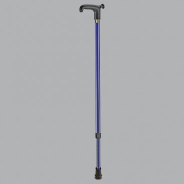 691 LM-Stock verstellbar in metallic blau mit Messingring Softgriff
